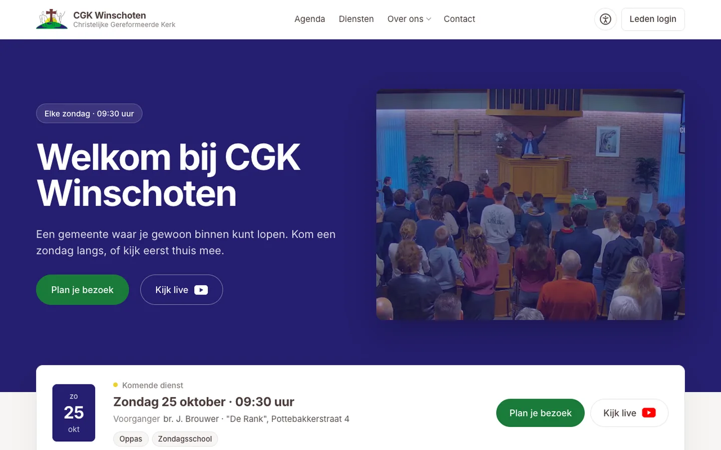 Website CGK Winschoten, Christelijke Gereformeerde Kerk