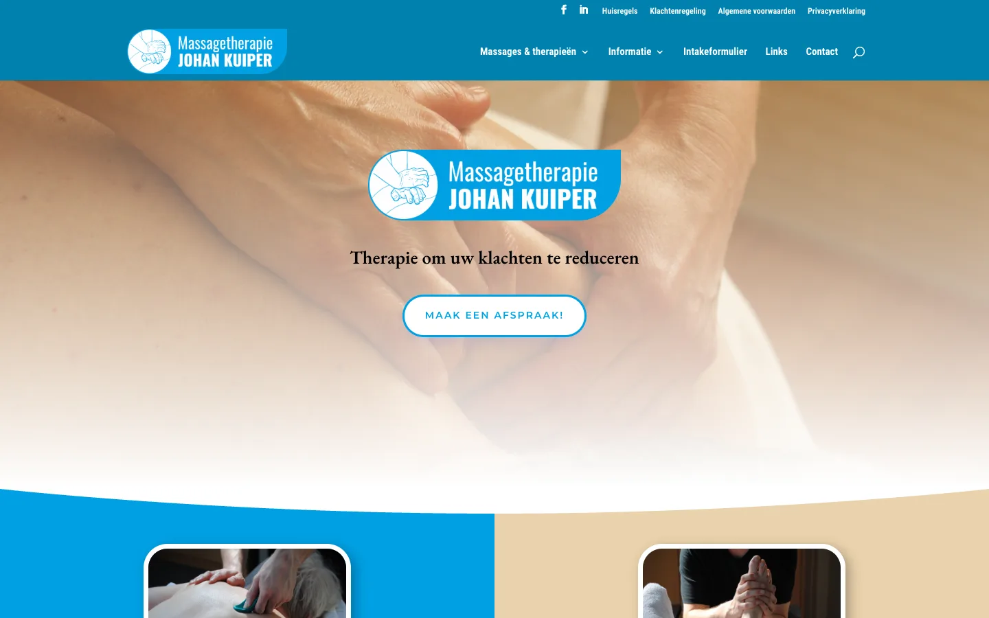 Website Massagetherapie Johan Kuiper