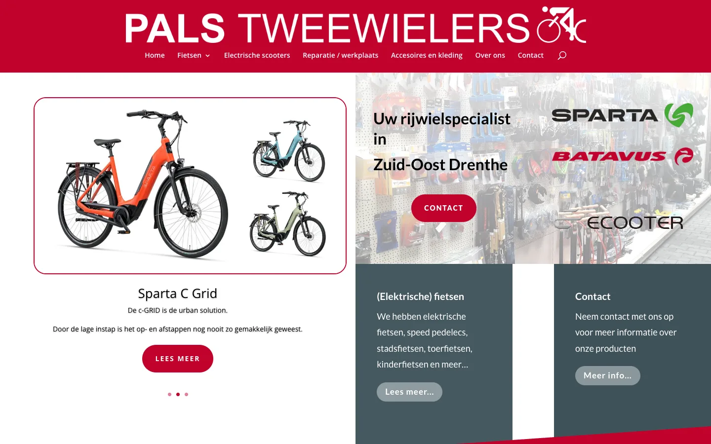 Website Pals Tweewielers, fietsspecialist in Zuidoost-Drenthe