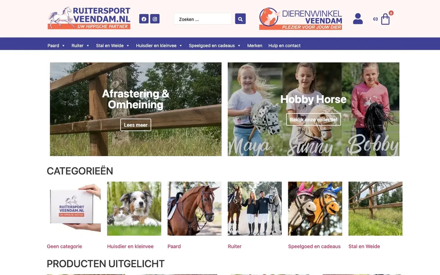 Webshop Ruitersport Veendam, ruitersport en dierenwinkel